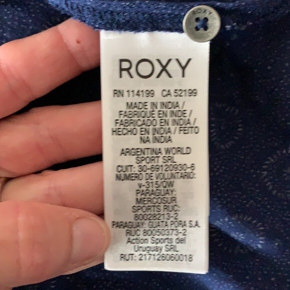 Roxy Patterned Print Sleeveless Racer Back MIDI Dress Blue Size Small - Picture 8 of 12